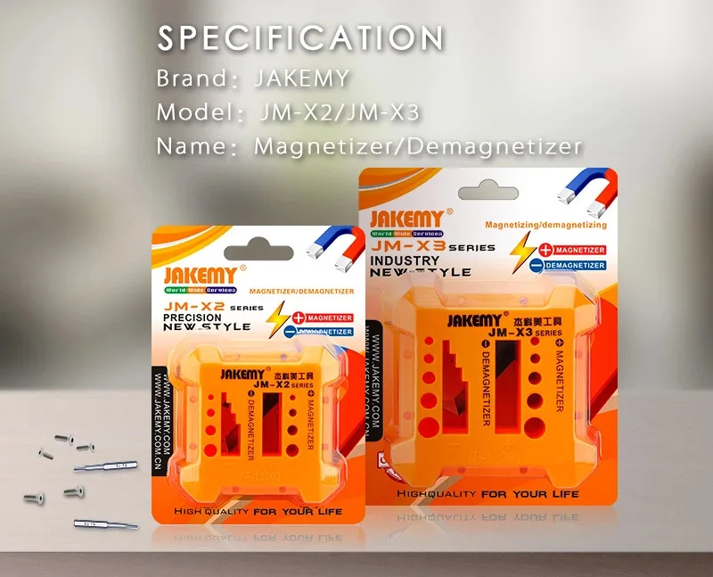 JAKEMY JM-X2 Easy to Carry Safe Magnetizer Demagnetizer for Magnetizing or Demagnetizing Screwdriver