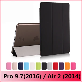 

For iPad Air 2 ` Pro 9.7 Case 2014`2016 Transparent Ultra-thin Magnetic Case for iPad A1566`A1567`A1673`A1674`A1675