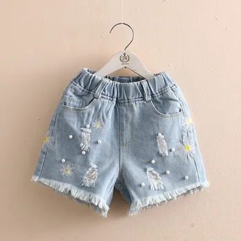 

Baby Girl Denim Shorts 2020 Summer New Kids Boys Pearl Cowboy Short Pants Kids Girls Koream Fashion Casual Shorts Baby Clothes