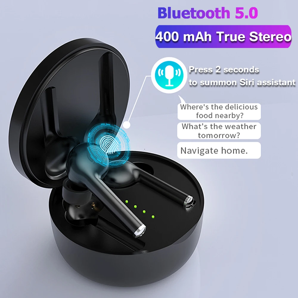 TW40 TWS Wireless Earphones With Microphone Handsfree Bluetooth Headphone for iPhone Huawei Finger Touch Sport Bluetooth Earbuds