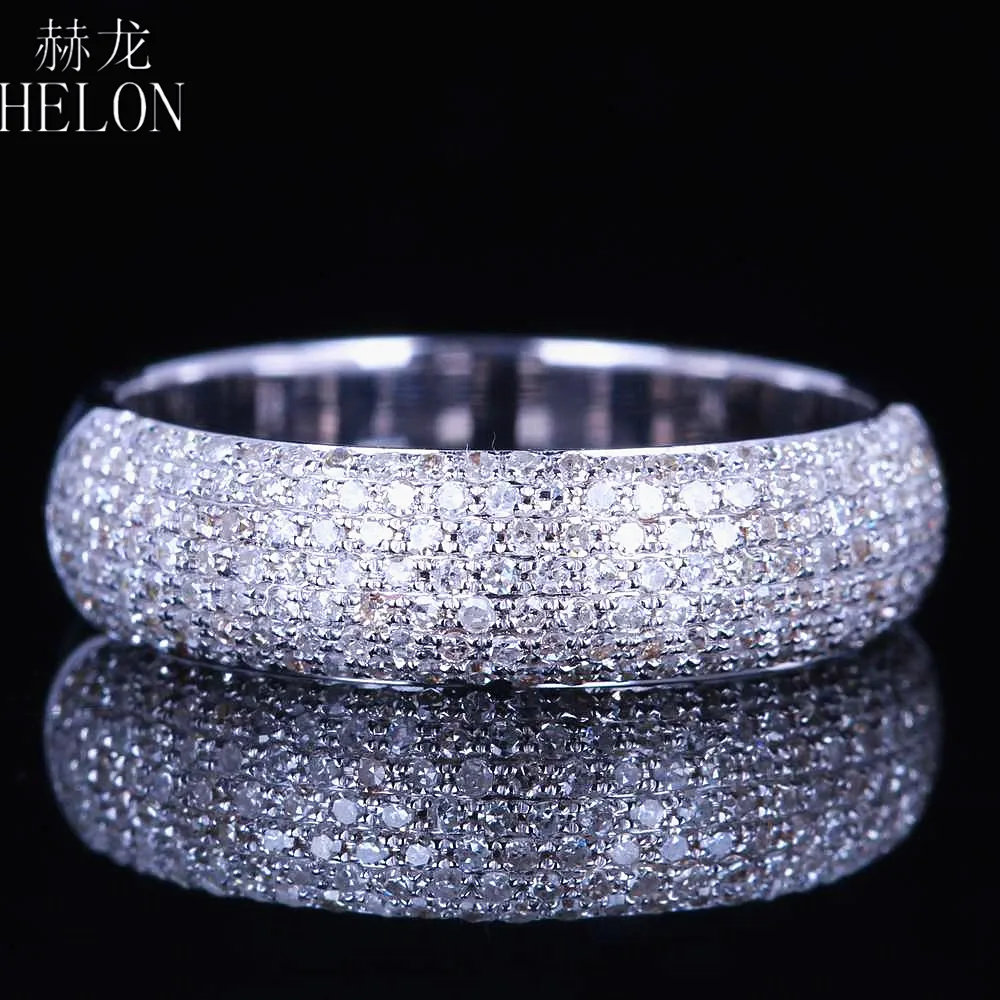 HELON, 925 пробы, серебро, 0.55ct, натуральные настоящие бриллианты, Юбилейный браслет, унисекс, костюм, обручение, свадебные бриллианты, кольцо, ювелирное изделие