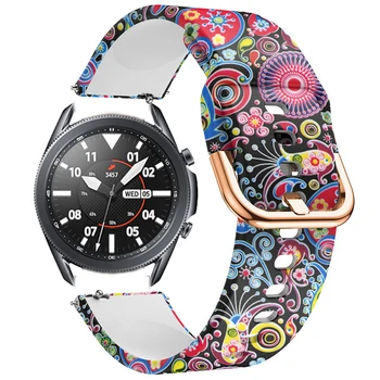 

New Printing silicone Strap For Samsung Galaxy Watch3 45MM/41MM Smart Watchband 22MM Replace Straps For Gear S3 Classic/Frontier