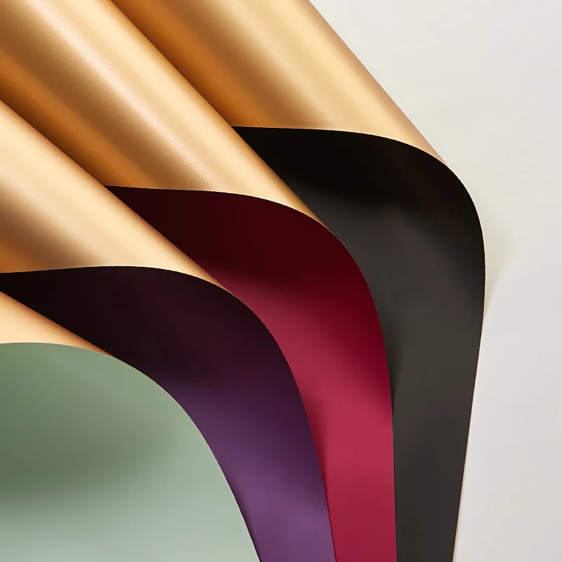 

Бумажная оберточная бумага Ouya для цветов двухцветная Двусторонняя позолоченная бумага цветочный материал букет оберточная бумага для подарочной упаковки