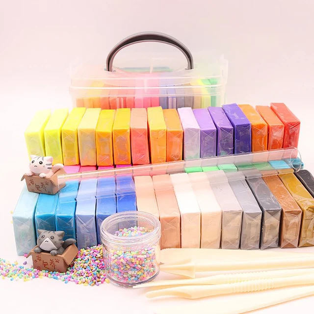 Polymer Clay Starter Kit 36 Colors Oven Bake Clay Baking Modeling Clay DIY  Soft Craft Clay Accessories and Storage Box 36 Blocks - AliExpress