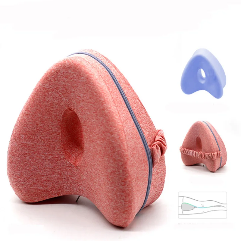 Cherry blossom red For Hip Pain Orthopedic Pillow Sciatica Memory Foam Leg Positioner Pillows Knee Support Cushion 1PC Between The Legs - Цвет: Cherry blossom red