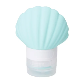 

BPA Free Silicone Squeeze Travel Bottle Seashell Shape Empty Container Tube 896D