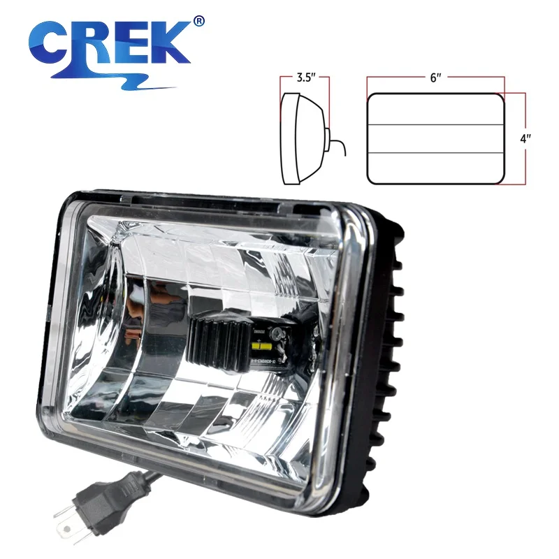 Светодиодсветильник фара дальнего/ближнего света CREK 4X6 лампа 5 дюймов 12 в 24 В H4 для