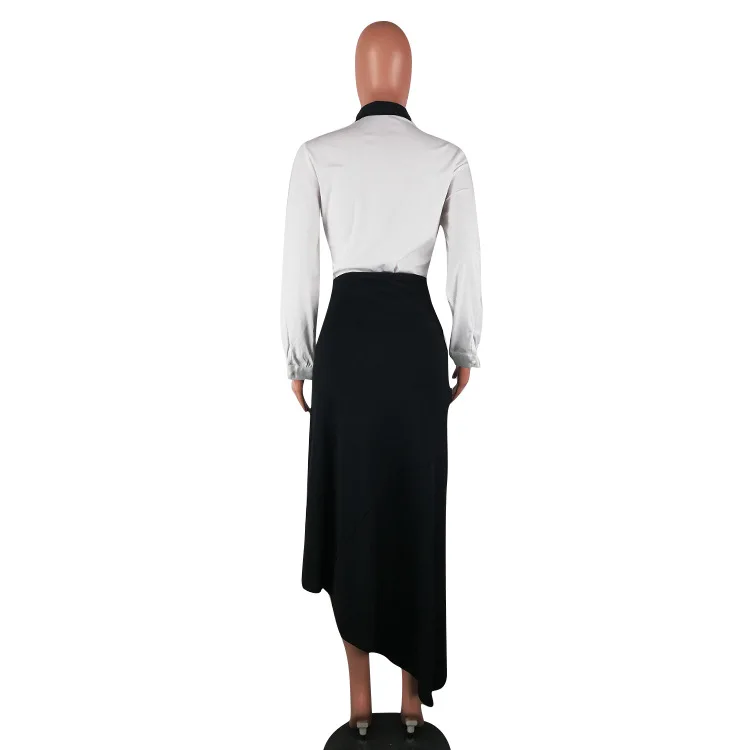 Модный костюм; рубашка с длинными рукавами; приталенная юбка; комплект из 2 предметов