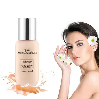 

Youth Velvet Foundation Concealer Moisturizing Breathable Base Breathable Lasting Waterproof Make Concealer Up Matte Whiten Q6F2