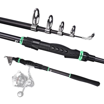 

Telescopic Fishing Rod Ultralight Carbon 1.8m / 2.1m / 2.4m / 2.7m / 3.0m / 3.6m Fishing Pole Sea Fishing Rod EVA Handle