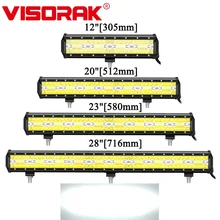 

VISORAK 12 20 23 28 Inch Truck LED Work Light Bar Lamp For Hummer Tractor Lorry Auto Jeep Pickup 4x4 4WD ATV SUV Off Road Car