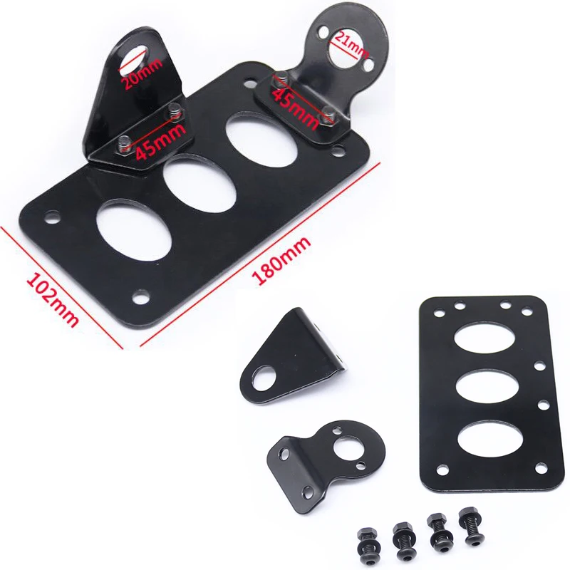 Universal Retro Black Motorcycle Tail Light Side Mount Scooter Motorbike License Number Plate Bracket Motor Lights Holder | Автомобили и