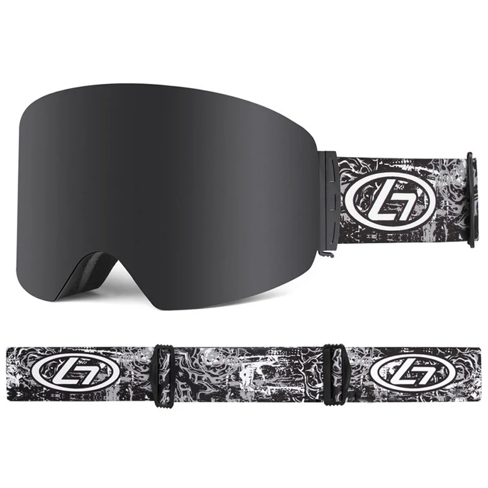 Loogdeel Double Anti Fog Ski Goggles Snow Protection Over Glasses Men