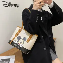 Disney New Mickey Hot Sale Ladies Handbag Fashion Trend Pu Zipper Large Capacity High Quality Luxury Brand Ladies Shoulder Bag