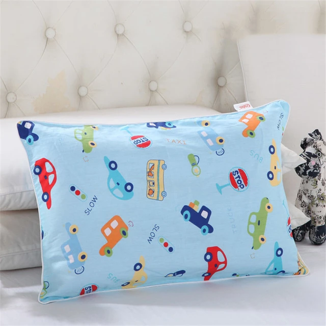 Funda de almohada de algodón con dibujos animados para niños, cubierta de  almohada cómoda de látex