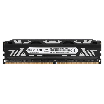 

ASint DDR4 3000MHz 8GB High Performance PC RAM 8-Layer PCB XMP2.0 with High Thermal Conductivity Heat Sink Desktop Memory