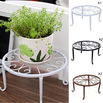 

Metal Flower Plant Stand Support Indoor Plant Cradle Metal Flowerpot Holder Round Plant Pot Holder For Home Garden Decor