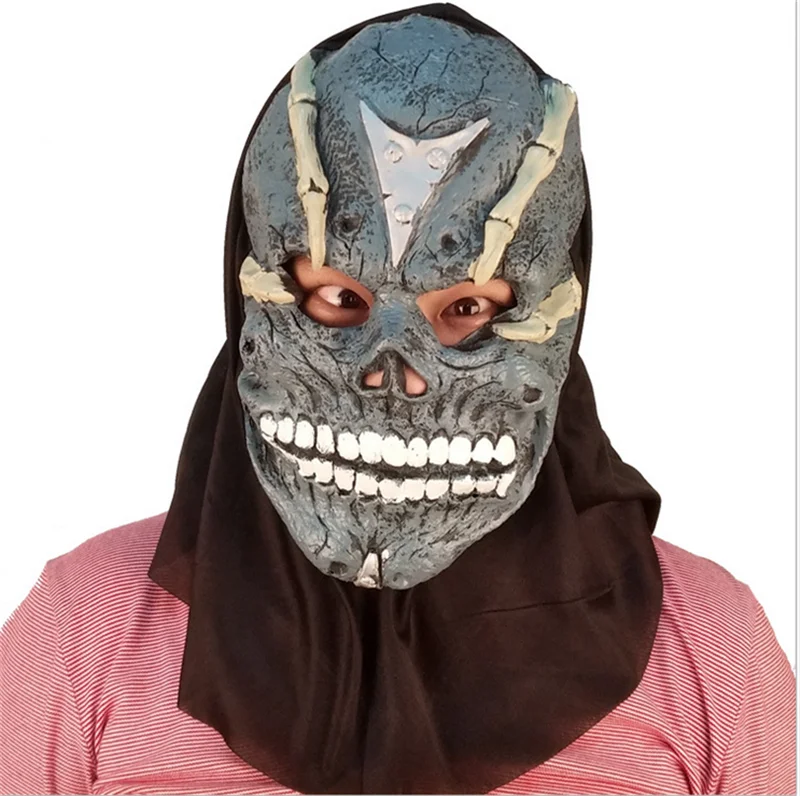 4-Modes Halloween Mask Party Scary Horror Mask Cosplay Wire Light Up Costume Mask US