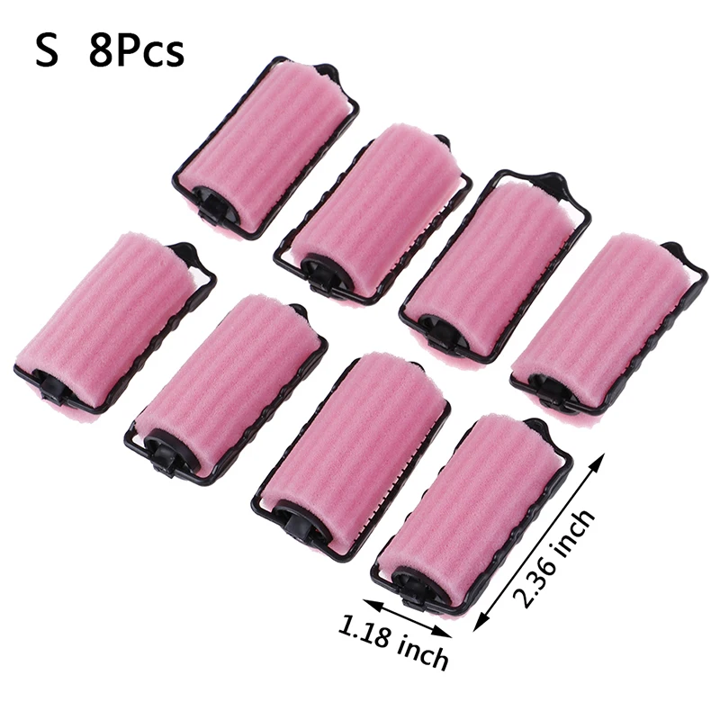 6/8Pcs Magic Sponge Foam Cushion DIY Hair Curler Roll Hair Care Styling Stick Rollers Hair Curler Twist Tool