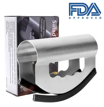 

Mezzaluna Chopper, Salad Chopper knife with Double Blade Protective Covers - Stainless Steel Mezzaluna Knife, Salad Chopper