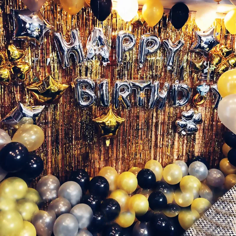 Черный и золотой шар для дня рождения 18 лет, комбинированные Детские вечерние украшения для празднования взрослого возраста 18 30 лет