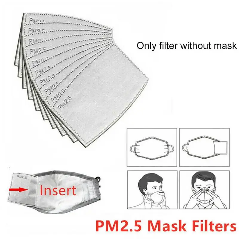 

10pcs Pm2.5 P2 Face Mask N95 Grey Efficient Activated Carbon Filtration Masks For Prevention Equipment