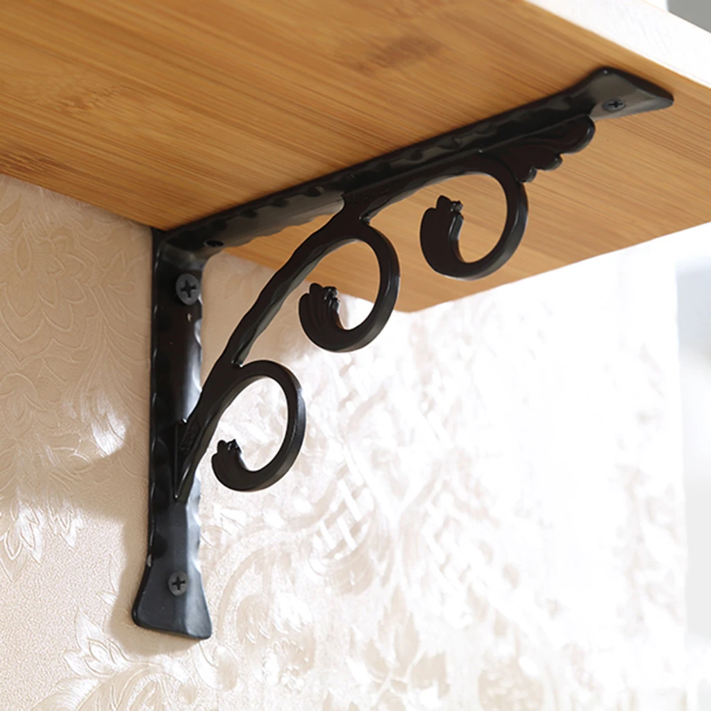 2pcs Heavy Duty Supporter Shelf Bracket L Shaped Corner Shelves Holder Support Home Hotel Storage Display Bookshelf
