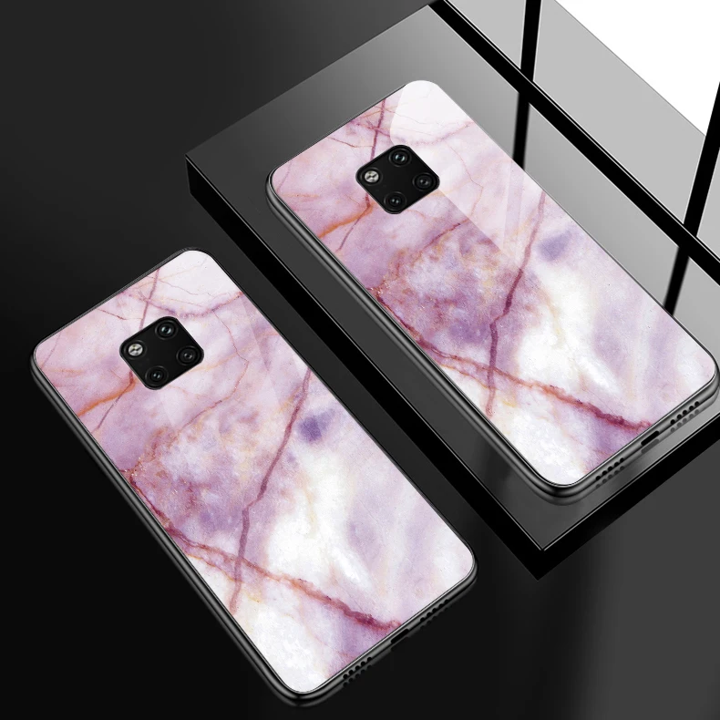 Модный чехол для телефона huawei Enjoy 9s из закаленного стекла Mate20 Lite Pro Nova 2 3i 4 P Smart+ P20 P30 Honor Play Роскошная оболочка - Цвет: W223
