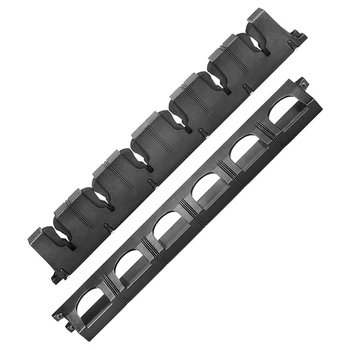

SEWS-Fishing Vertical Rod Rack Horizontal Fishing Pole Holder Wall Mount Modular Support 6 Rod for Garage