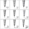 1pcs Fine Point Black Pigment Liner Brush Pen Waterproof Archival Ink Micro Art Marker pens for Drawing Paint Sketch design F986 5