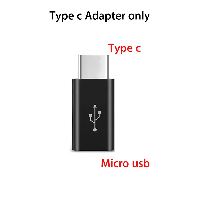 Type c Adapter only Кабель Micro USB 3 м 2 м зарядный кабель для передачи данных для huawei Y3 Y5 Y6 Y9 p smart p9/p10 lite p9 Honor 8x8 S 7c 20i 7A - Цвет: Type c Adapter only