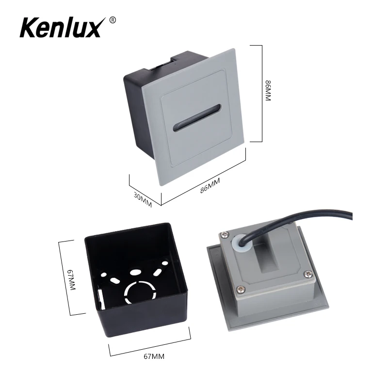 Встраиваемый светодиодный светильник для лестницы Уличный настенный коридора 86