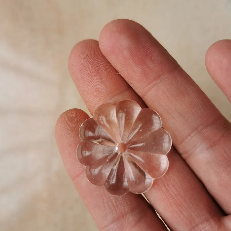 Chrysanthemum Shape Clear Crystal Rossette Beads for DIY Curtain Lighting Chandelier Accessories Glass Decorative Parts