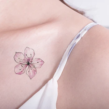 

Temporary Tattoo For Man Woman Waterproof Stickers makeup flying flower WM359