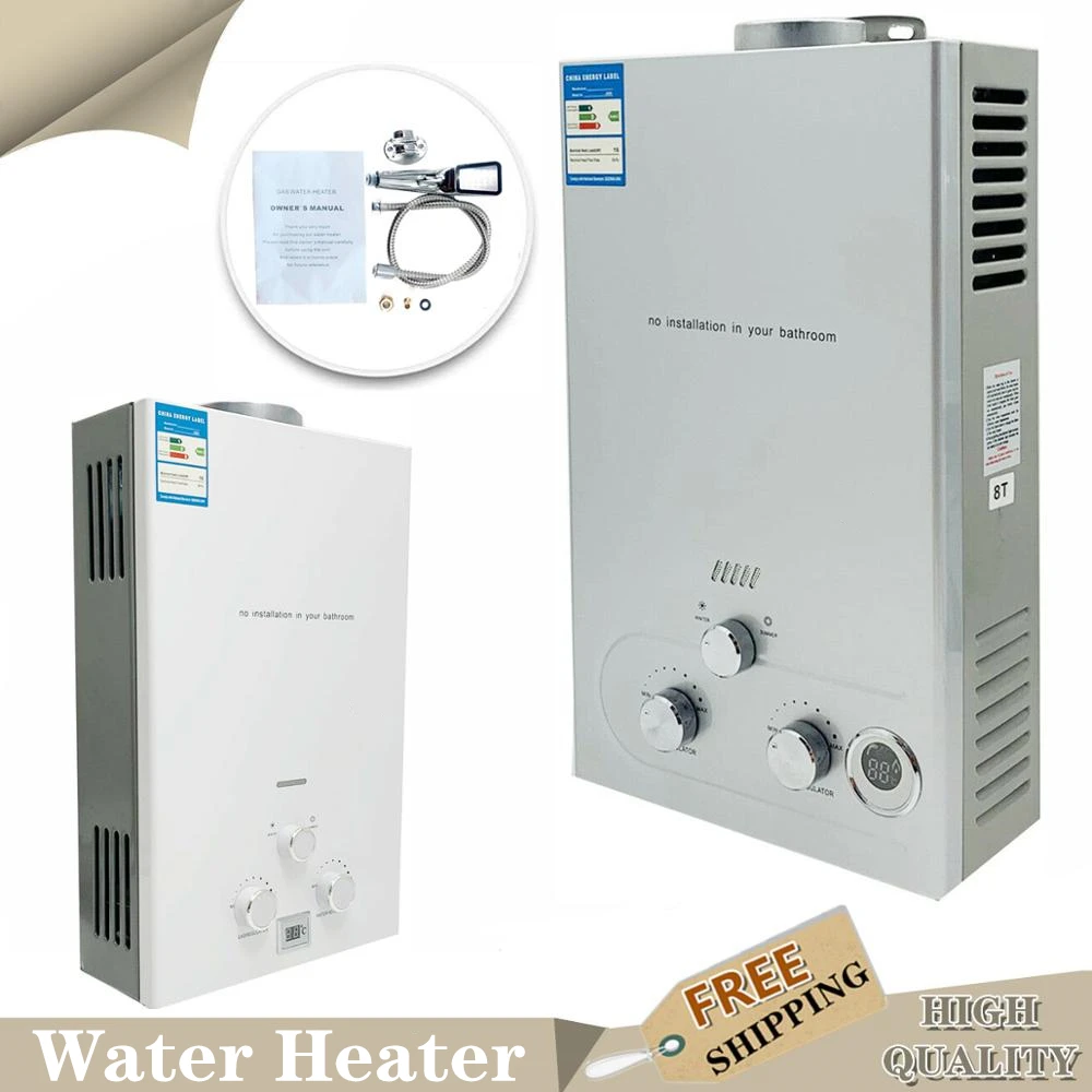 8/10/12/16/18L LPG Propane Gas Tankless Water Heater Instant Hot Water