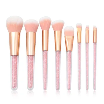 

8 Pcs Diamond Brushes Set Professional Makeup Brush Set Foundation Powder Brush Face Maquiagem Y