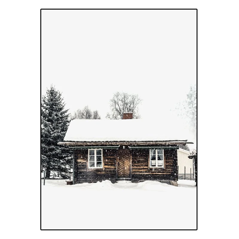 Moose-Posters-and-Forest-Christmas-Mood-Prints-Wall-Art-Snow-Trees-Canvas-Painting-Winter-Landscape-Pictures (6)