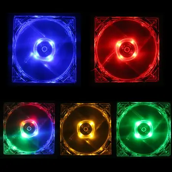 

Easy Installation Transparent 4 LED Light Plastic PC Computer Laptop Case Cooling Fan Cooler Radiator Devices