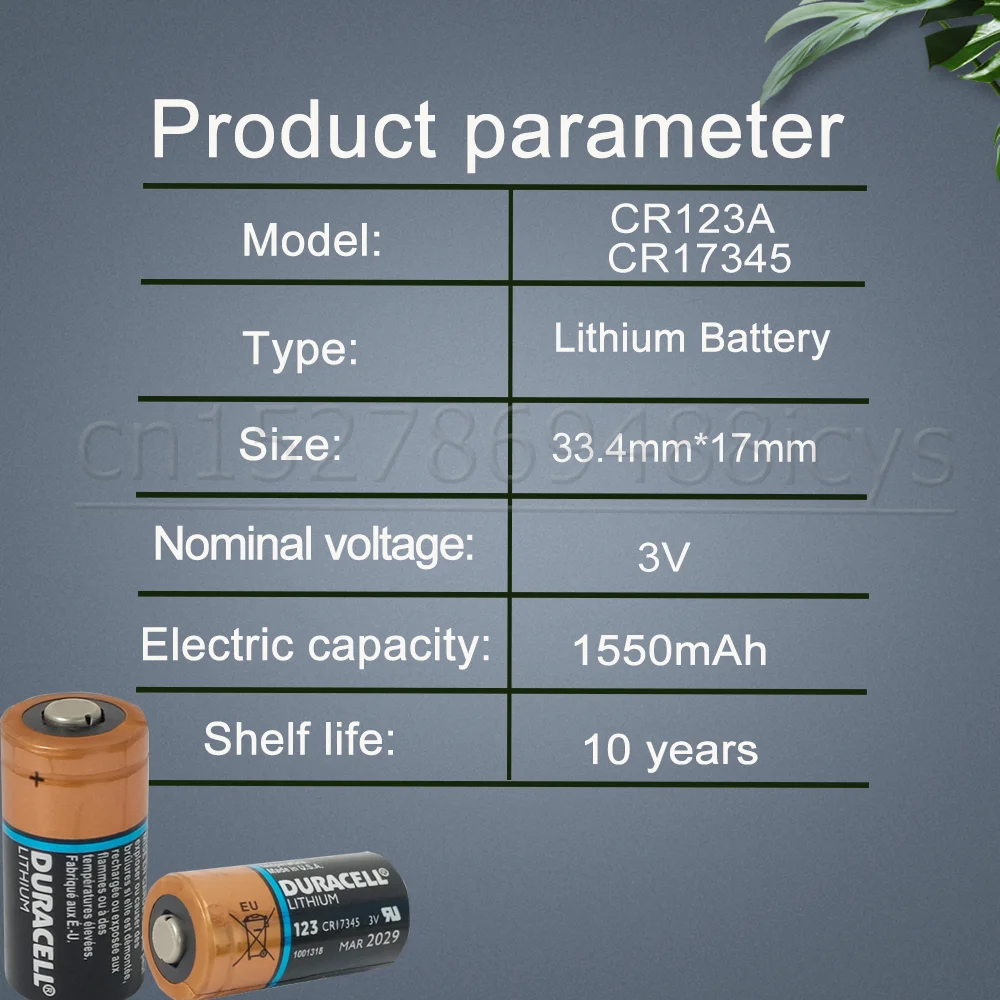 lithium ion battery pack 16PCS Original Duracell CR123A 3V Lithium Battery CR123 123A CR17345 DL123A Dry Primary Battery For Flashlight Camera Meter dyson battery