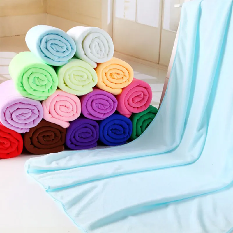 70x140 Microfiber Absorbent Drying Swim Bath Beach Bathroom Towel Washcloth