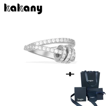 

2020 Fashion High Quality Fashion Geometric Double Ring Female Ear Clip 1pc Exquisite Crystal Small Round Single Ear Cufflinks