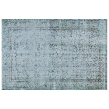 

Handmade Blue Vintage Overdyed Turkish Area Rug 183x278 Cm-6'0''X9'1''