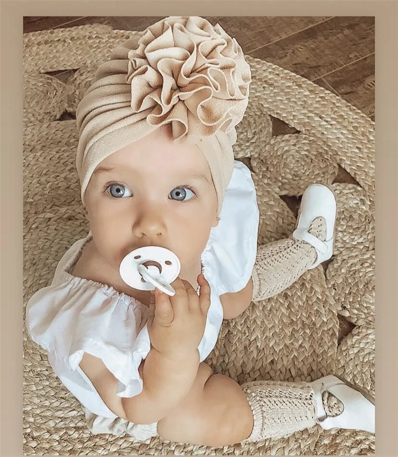 New Baby Wrap Head Cap Spring Autumn Hat Scarf for Girls Corn Kernels Knitted Warm Winter Elastic Children | Детская одежда и