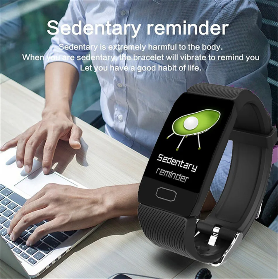 LIGE New Smart Bracelet Color Screen Blood Pressure Fitness Tracker Heart Rate Monitor Smart Band Sport for Android IOS