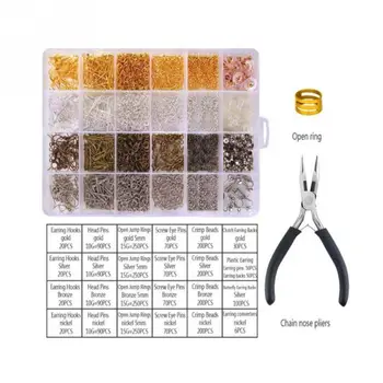 

Earring Hooks Adult Making Repair Jewelry Accessory Kit Findings Plier Combined Tools Beading DIY Jewelry Making Accessories