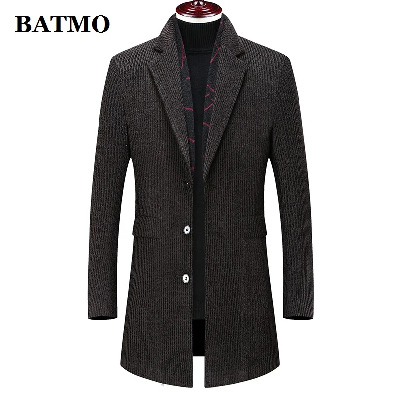 Batmo Новое поступление зимняя высококачественная шерстяная повседневная мужская куртка, Мужская зимняя теплая куртка, зимние куртки для мужчин 895