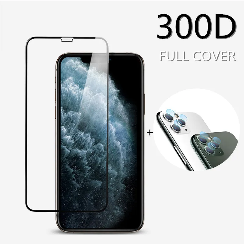 9H Volle Abdeckung gehärtetem glas Für iphone 11 pro X XS Max Glas Für iphone 11 XR Mit kamera obje