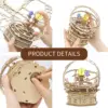 Robotime Rokr 84pcs Rotatable DIY 3D Starry Night Wooden Model Building Kit Block Assembly Music Box Toy Gift for Children Adult 6