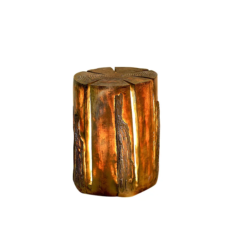 Patented product. Stump lights, wooden stool lights, imitation wood lawn light Patented product. Stump lights, wooden stool lights, imitation wood lawn light