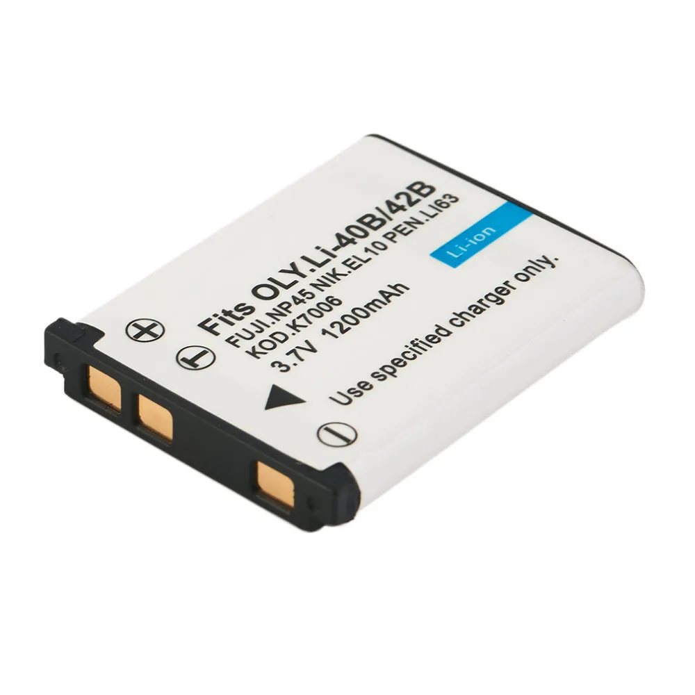 Аккумуляторная батарея для видеокамеры 1200mah для камер OLYMPUS, Сменные аксессуары для Li-40B/42B-S